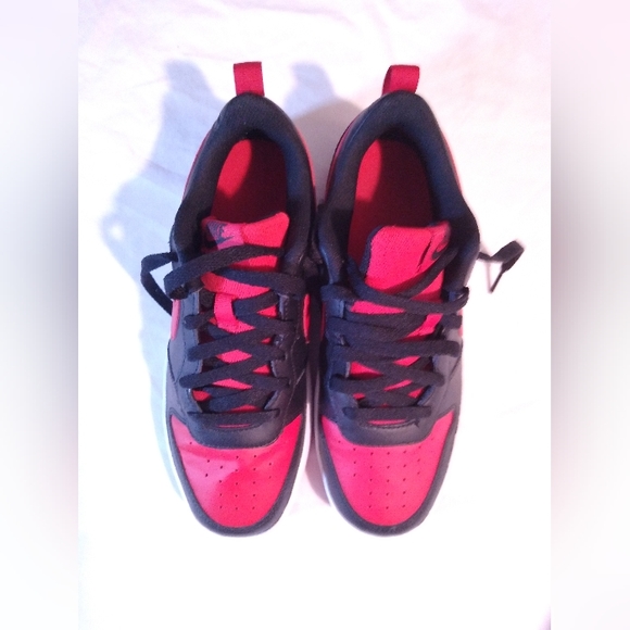 Nike Court Borough Low "2" Black University Red White 7Y Womens 8.5 - Picture 2 of 7